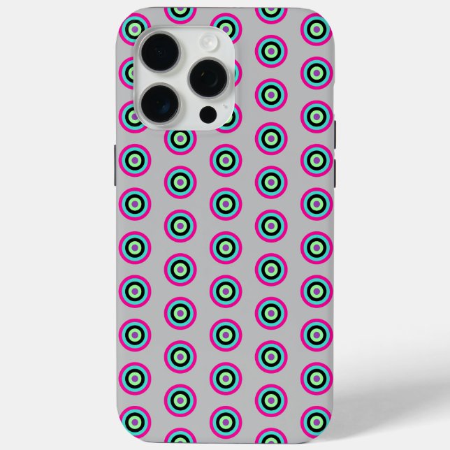 Bright Colourful Circles Case for iPhone 15 Pro Ma (Back)