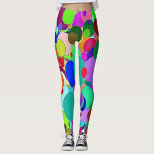 Bright Colourful Circles Circular Leggings
