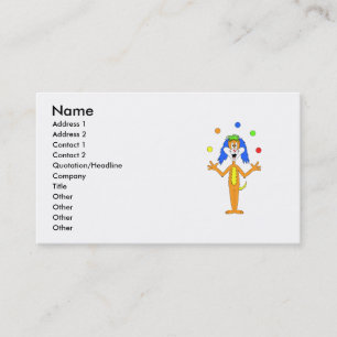 Bright colourful Clown Dog Cartoon Business Card