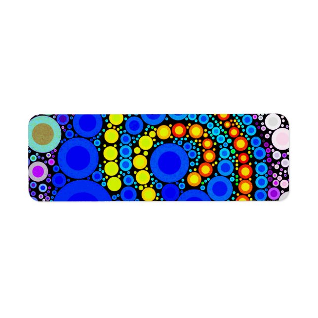 Bright Colourful Concentric Circles Swirl Pop Art (Front)