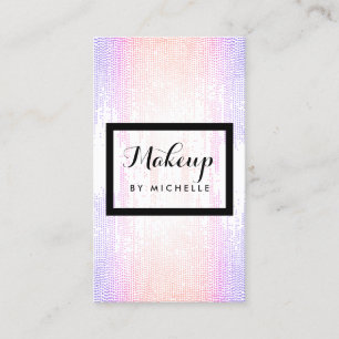 Bright Colourful Confetti Dots Makeup Artist Business Card