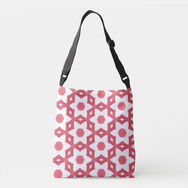 Bright Colourful Construction Paper Geometric Art Crossbody Bag (Back)