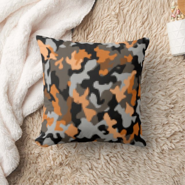 Bright Colourful Cool Camo Pattern  Cushion (Blanket)