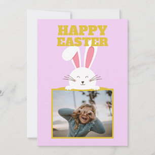 bright colourful cute cartoon bunny photo easter h holiday card