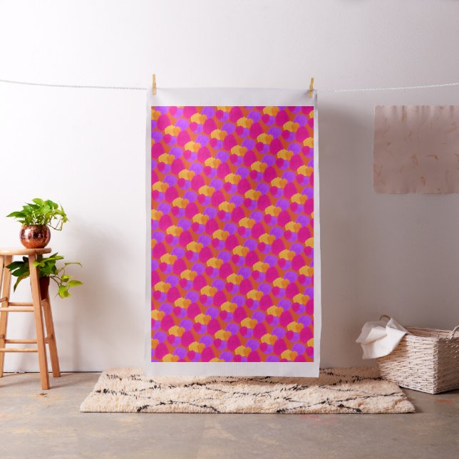 Bright colourful dabs of paint repeat pattern fabric (In Situ)