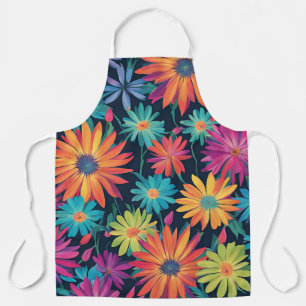 Bright Colourful Daisies Apron