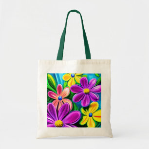 Bright Colourful Daisy Flowers Tote Bag