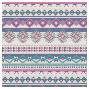 Bright Colourful  Ethnic Tribal Pattern Fabric