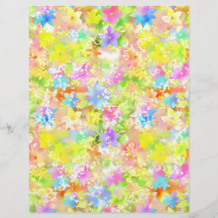 Bright Colourful Floral Craft Paper