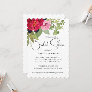 Bright & Colourful Floral Garden Bridal Shower Invitation