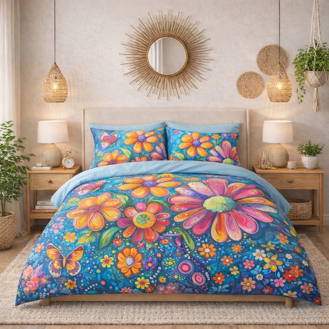 Bright Colourful Floral Pillowcase (Creator Uploaded)