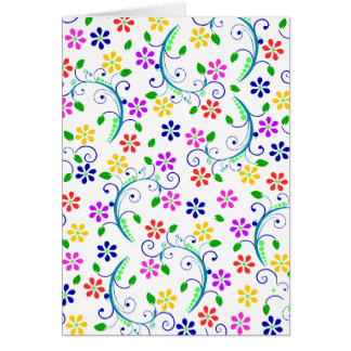 Bright, Colourful Floral Swirly Card Ensemble