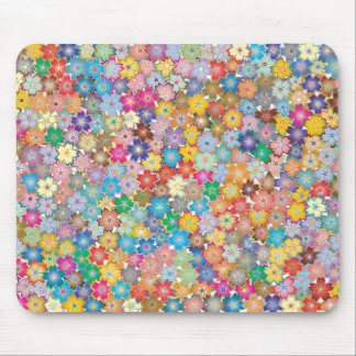 bright colourful flowers mouse mat