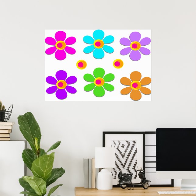 Bright Colourful Flowers Poster (Creator Uploaded)