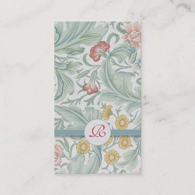 bright colourful flowers vintage business cards (Front)