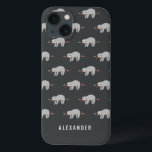 Bright colourful fun cartoon sloth iPhone 13 case<br><div class="desc">Bright colourful fun personalised cartoon sloth design. Background colour can be altered.</div>