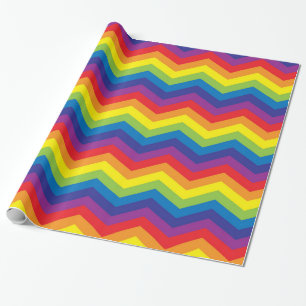 Bright Colourful Fun Rainbow Coloured Wrapping Pap Wrapping Paper