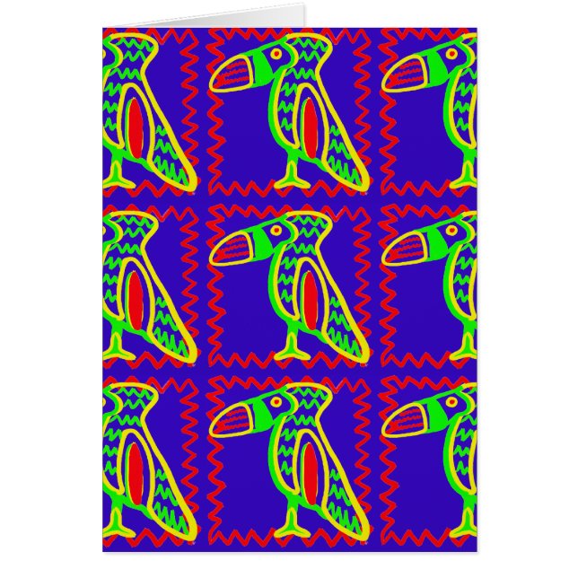 Bright Colourful Fun Toucan Tropical Bird Pattern (Front)