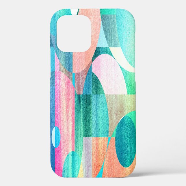 Bright, Colourful Geometric Abstract Case-Mate iPhone Case (Back)