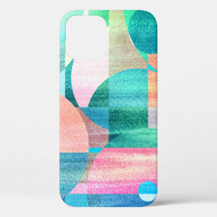 Bright, Colourful Geometric Abstract iPhone 12 Case