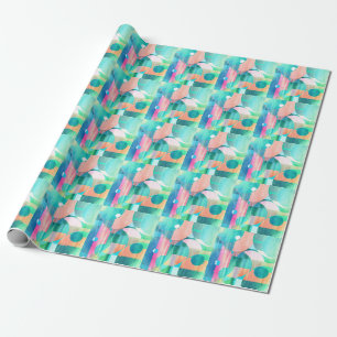 Bright, Colourful Geometric Abstract Wrapping Paper