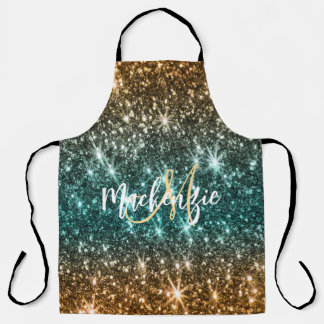 Bright Colourful Glitter Apron