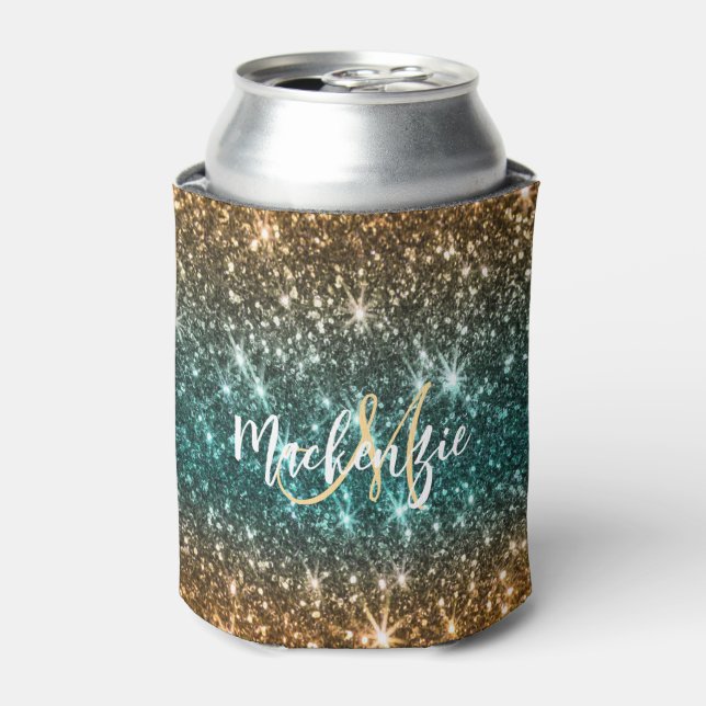 Bright Colourful Glitter Can Cooler (Can Front)