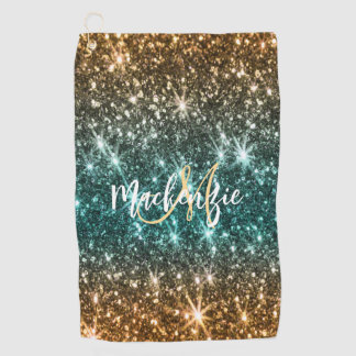 Bright Colourful Glitter Golf Towel