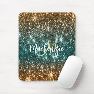Bright Colourful Glitter Mouse Mat