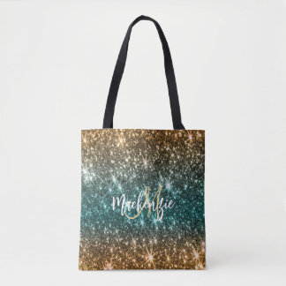 Bright Colourful Glitter Tote Bag
