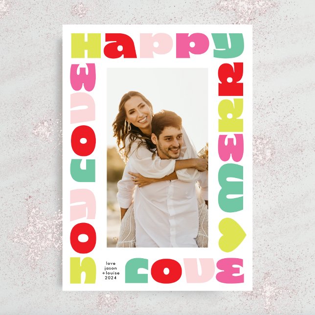 bright colourful modern | christmas photo holiday card (Creator Uploaded)