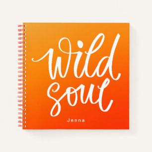 Bright Colourful Modern Simple Monogrammed  Notebook