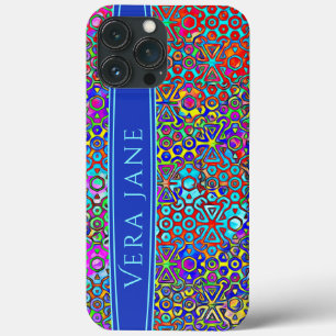 Bright Colourful Modern Stained Glass Ribbon Frame iPhone 13 Pro Max Case