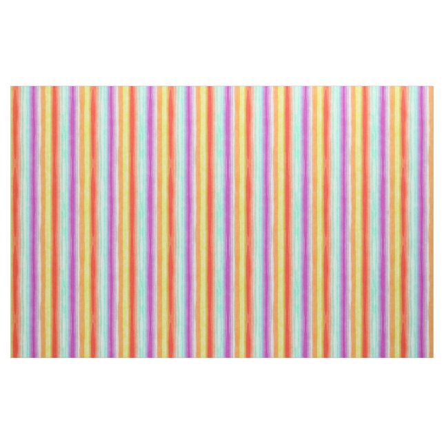 Bright Colourful Modern Watercolor Stripes Pattern Fabric (Fat Quarter)