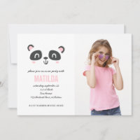 Bright colourful multicolor panda photo birthday