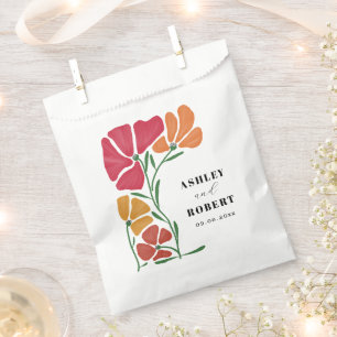 Bright & Colourful Nouveau Floral Wedding Favour Bags