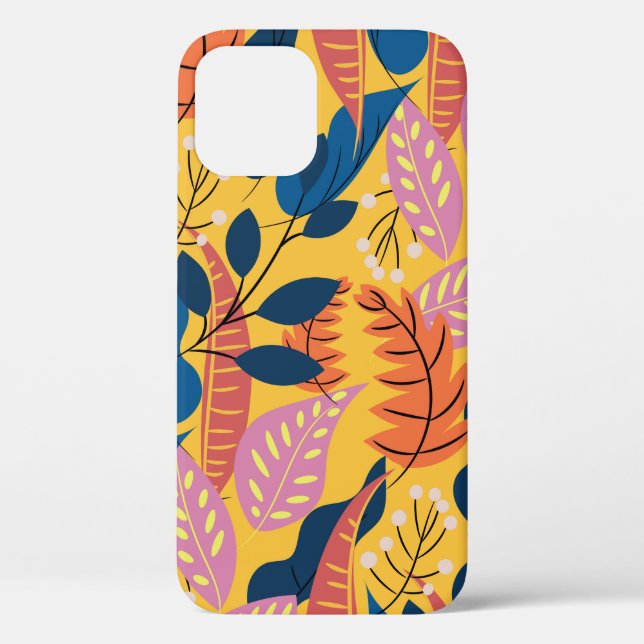 Bright colourful pattern with tropical leaves,  be Case-Mate iPhone case (Back)