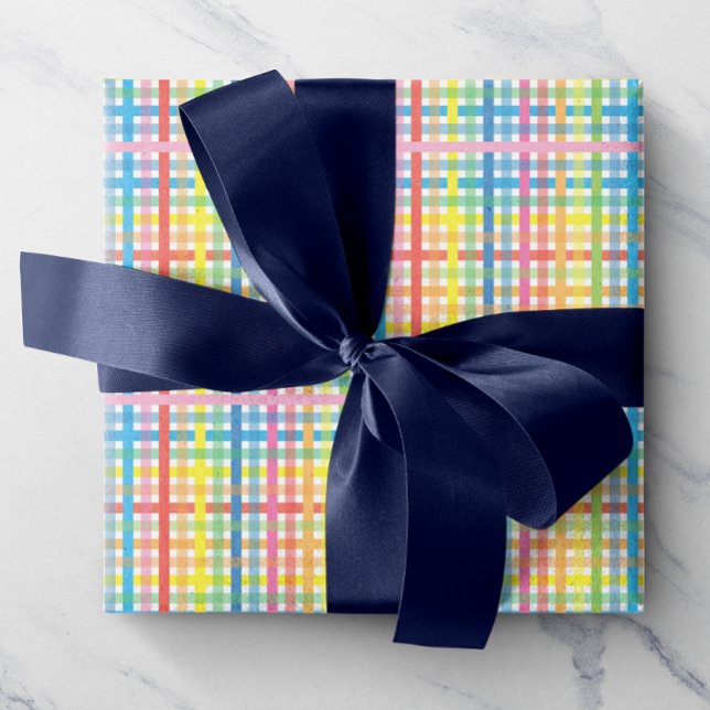 Bright Colourful Plaid Wrapping Paper (Creator Uploaded)