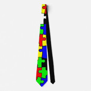 Bright & Colourful Puzzle Pieces Tie