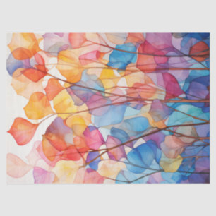 Bright, Colourful Rainbow Autumn Leaves Decoupage Tissue Paper