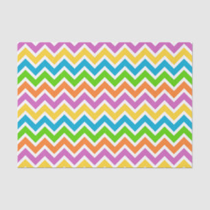 Bright Colourful Rainbow Chevron Pattern Tissue Paper