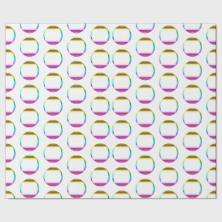 Bright Colourful Rainbow Gradient Glass Circles Wrapping Paper