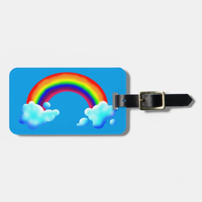 Bright & Colourful Rainbow Luggage Tag (Front Horizontal)