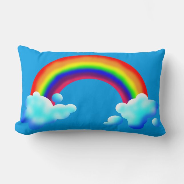 Bright & Colourful Rainbow Lumbar Cushion (Front)