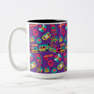 Bright Colourful Retro 90s Two-Tone Coffee Mug