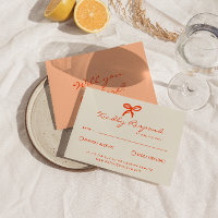 Bright Colourful Retro Drawn Ribbon Fun Wedding 