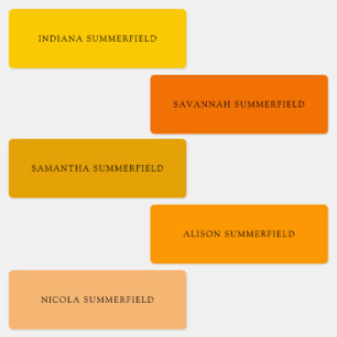 Bright Colourful School Kids Name Waterproof