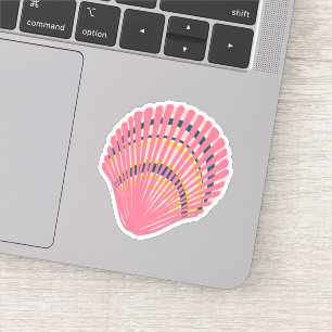 Bright Colourful Seashell Sticker