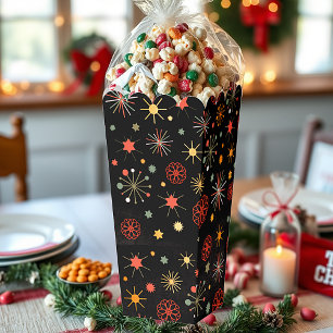 Bright colourful snowflakes favour box