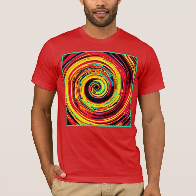 Bright Colourful Spiral Pattern T-Shirt (Front)